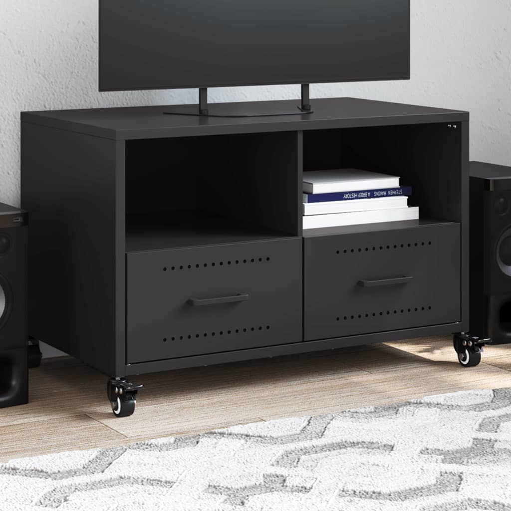 TV Cabinet Black 68x39x43.5 cm Steel