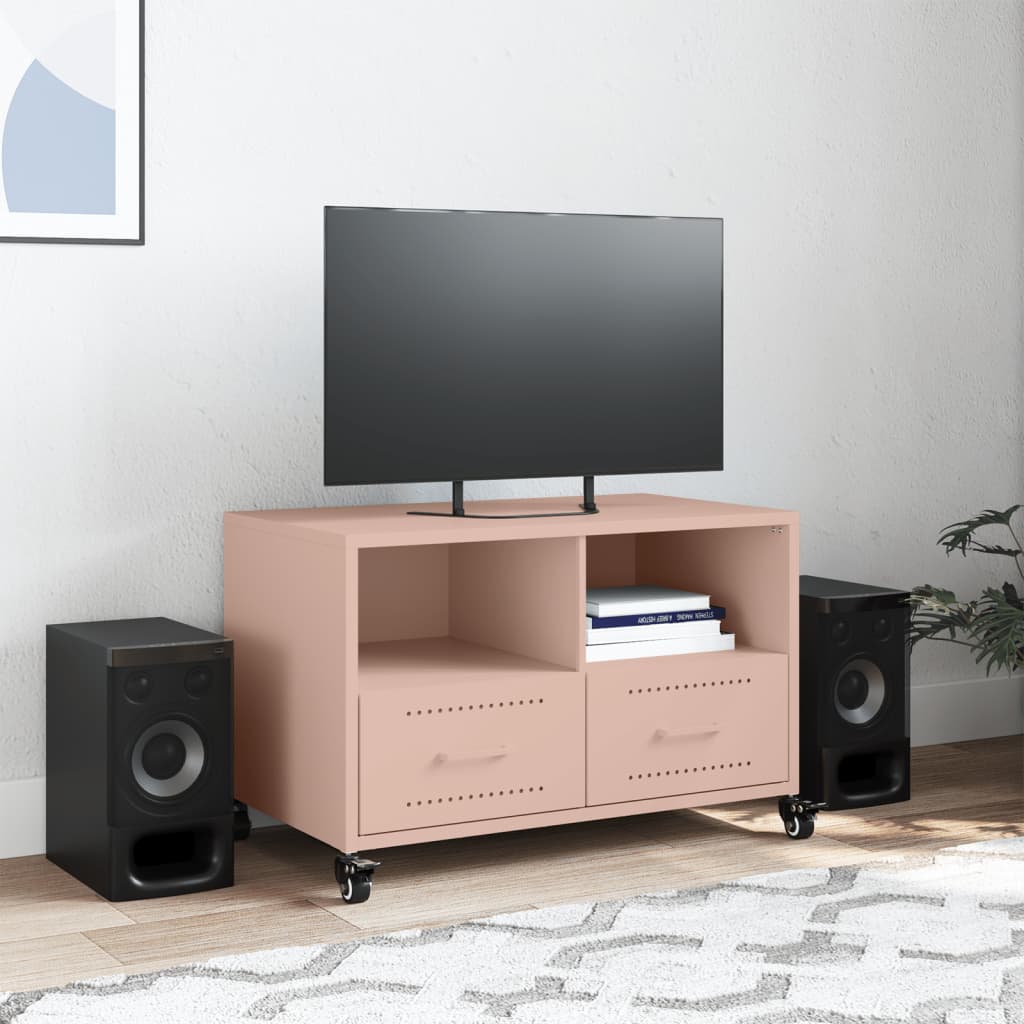 TV Cabinet Pink 68x39x43.5 cm Steel