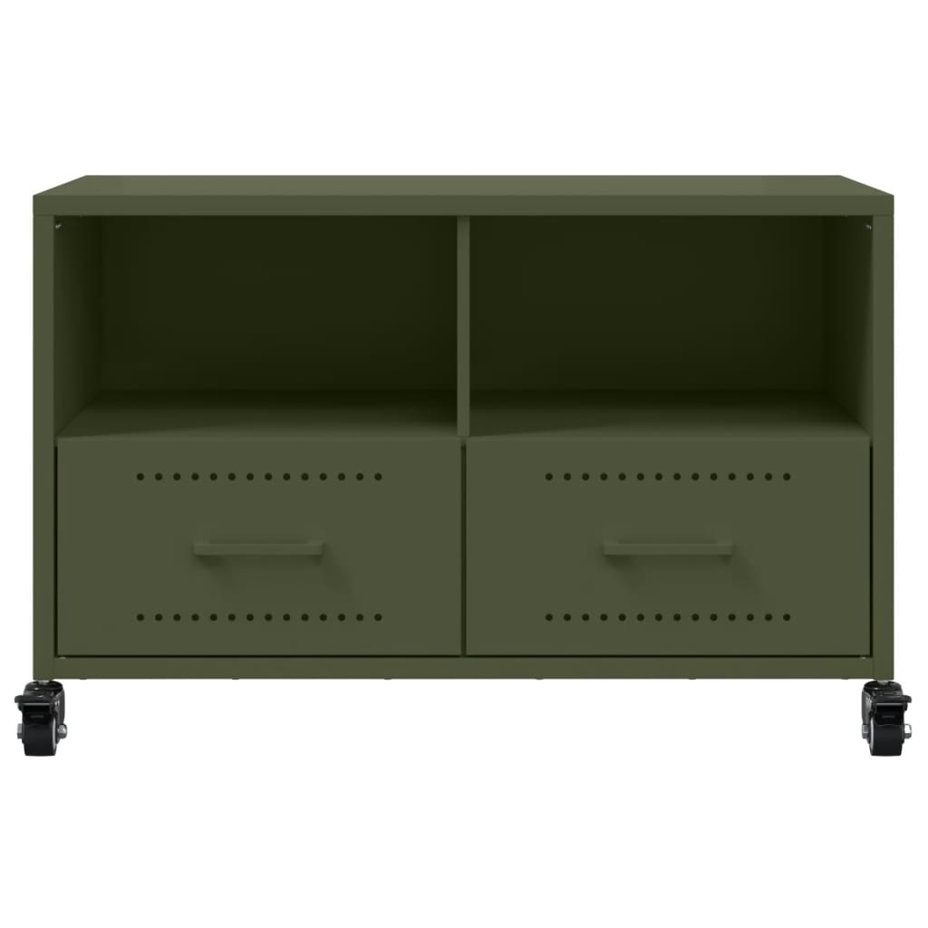 TV Cabinet Olive Green 68x39x43.5 cm Steel