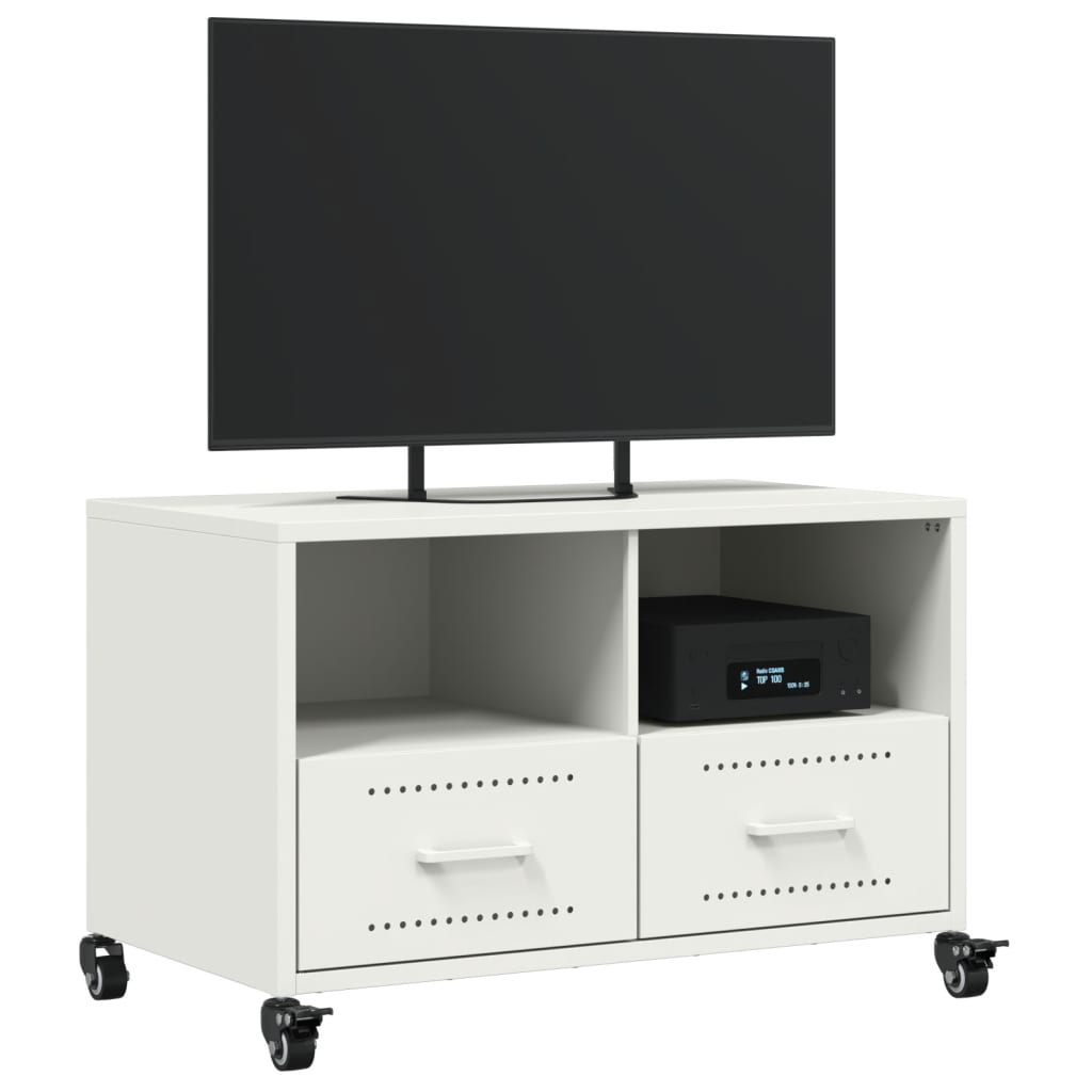 TV Cabinet White 68x39x43.5 cm Steel