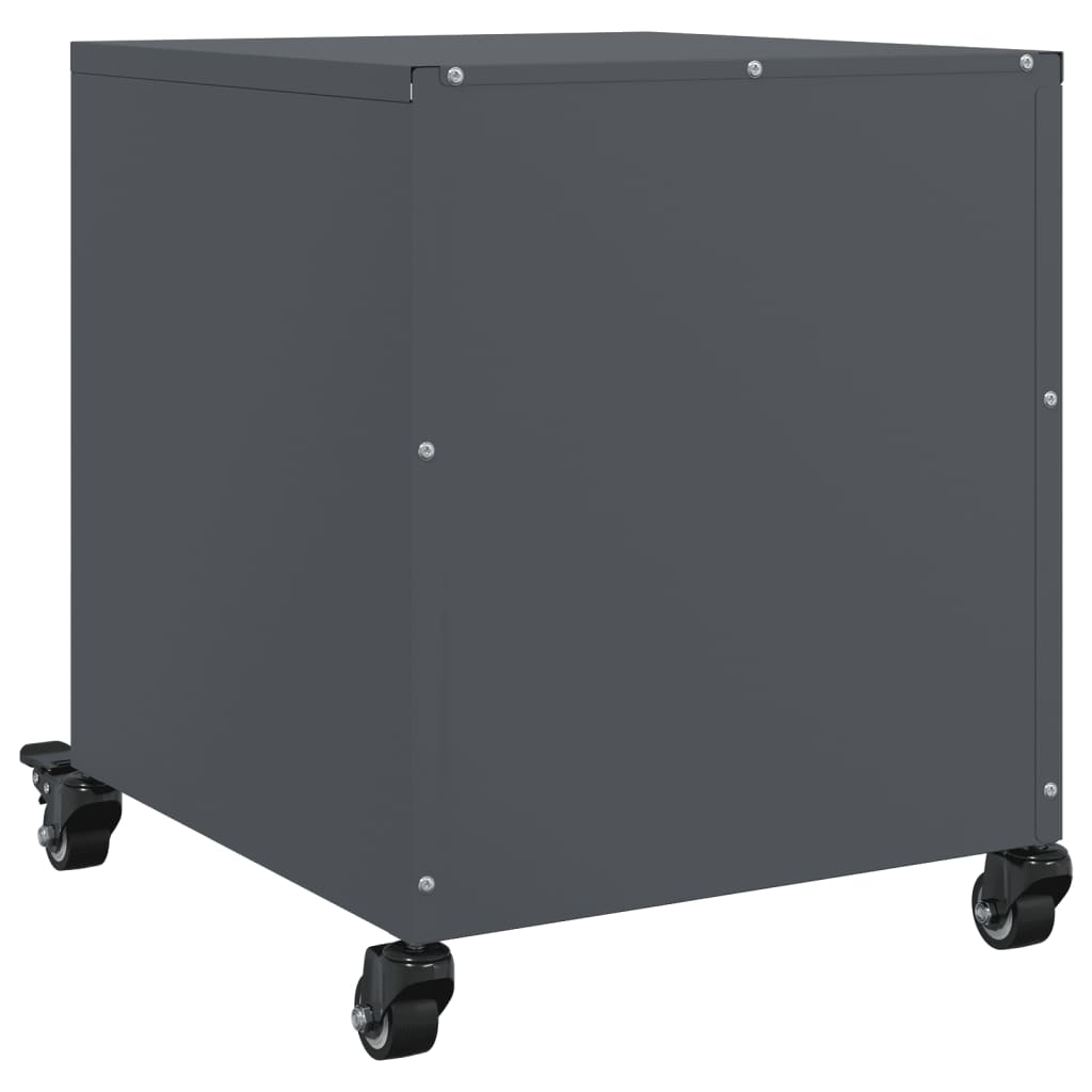 Anthracite Steel Bedside Cabinet 36x39x43.5 cm - Modern & Chic Design