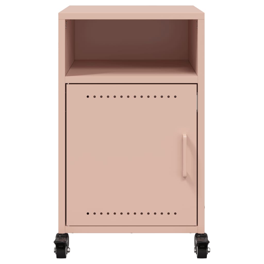 Pink Steel Bedside Cabinets Set of 2 - 36x39x59 cm