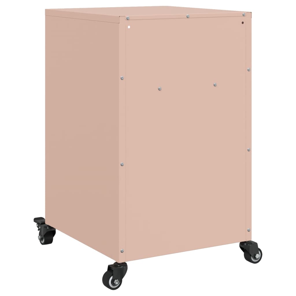 Pink Steel Bedside Cabinets Set of 2 - 36x39x59 cm