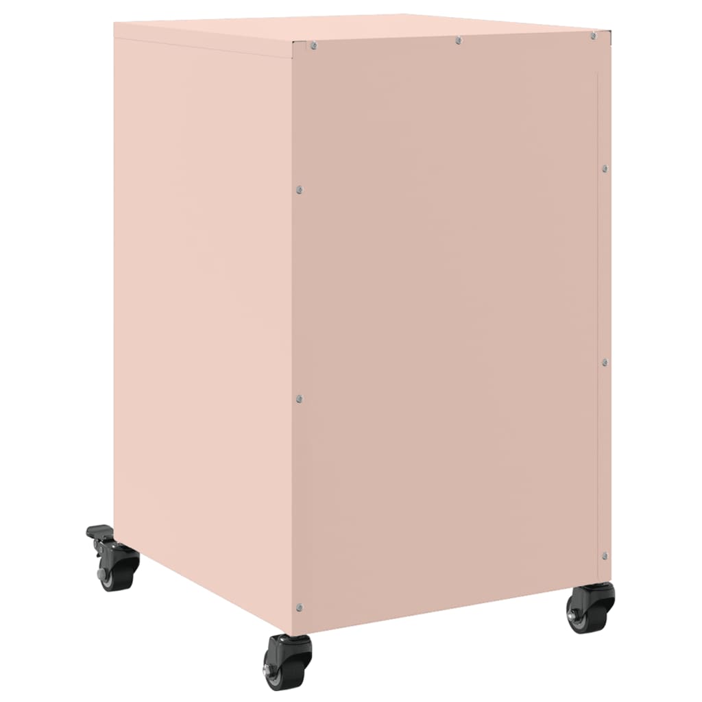 Stylish Pink Steel Bedside Cabinet 36x39x59 cm