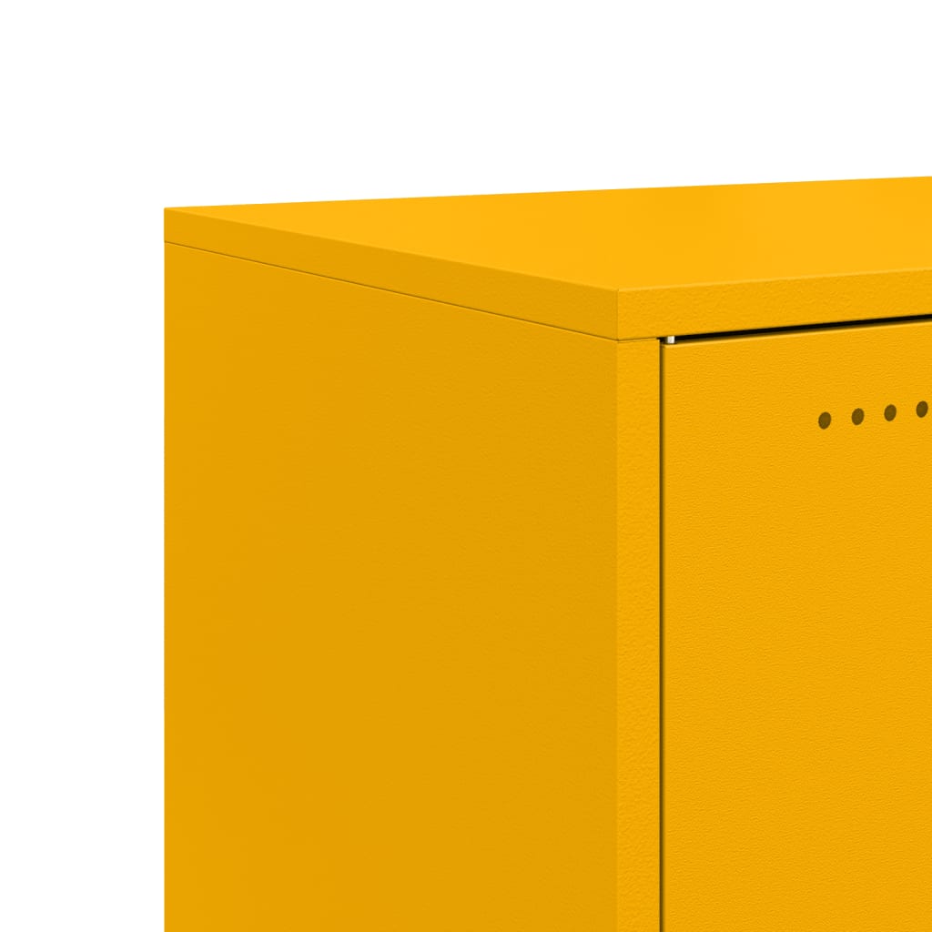 Sideboard Mustard Yellow 100.5x39x72 cm Steel