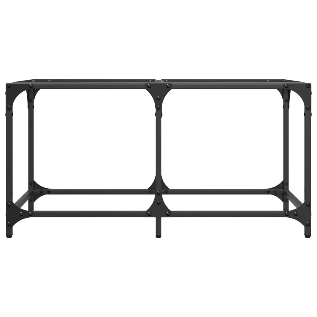 Coffee Table with Transparent Glass Top 78.5x40x40 cm Steel