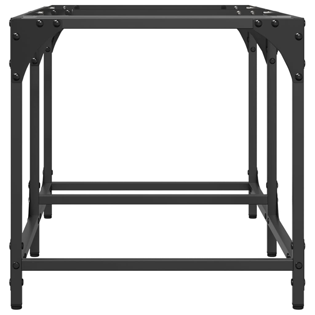 Coffee Table with Transparent Glass Top 78.5x40x40 cm Steel