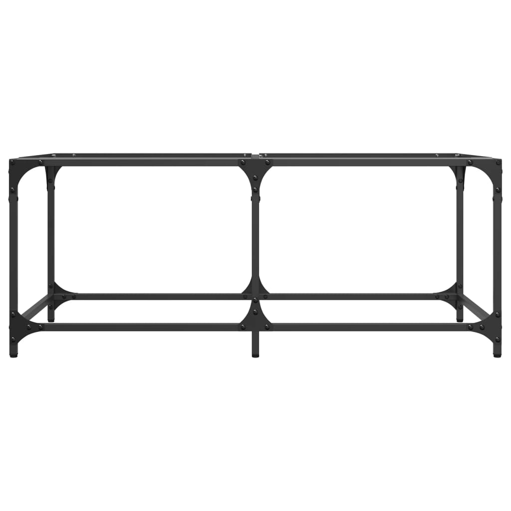 Coffee Table with Transparent Glass Top 98.5x50x40 cm Steel