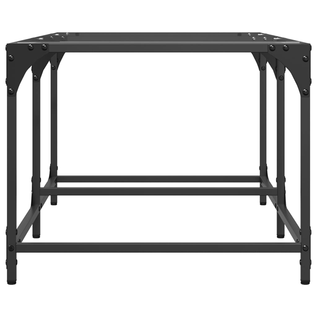 Coffee Table with Transparent Glass Top 98.5x50x40 cm Steel