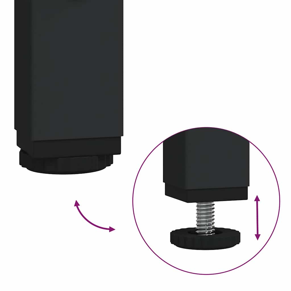 Sleek Black Bedside Cabinet 40x40x55 cm - Engineered Wood