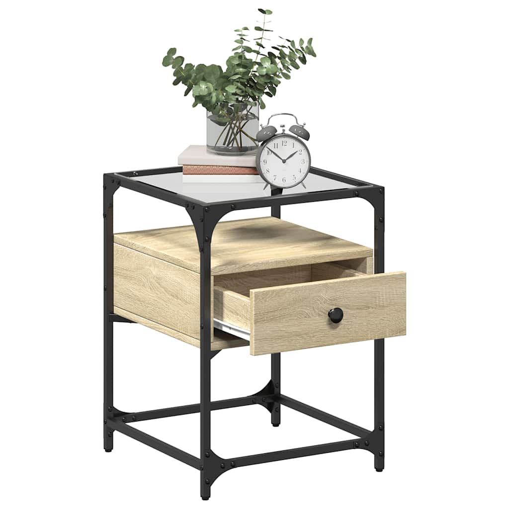 Sonoma Oak Bedside Cabinets Set, 2 pcs, 40x40x55 cm, Engineered Wood