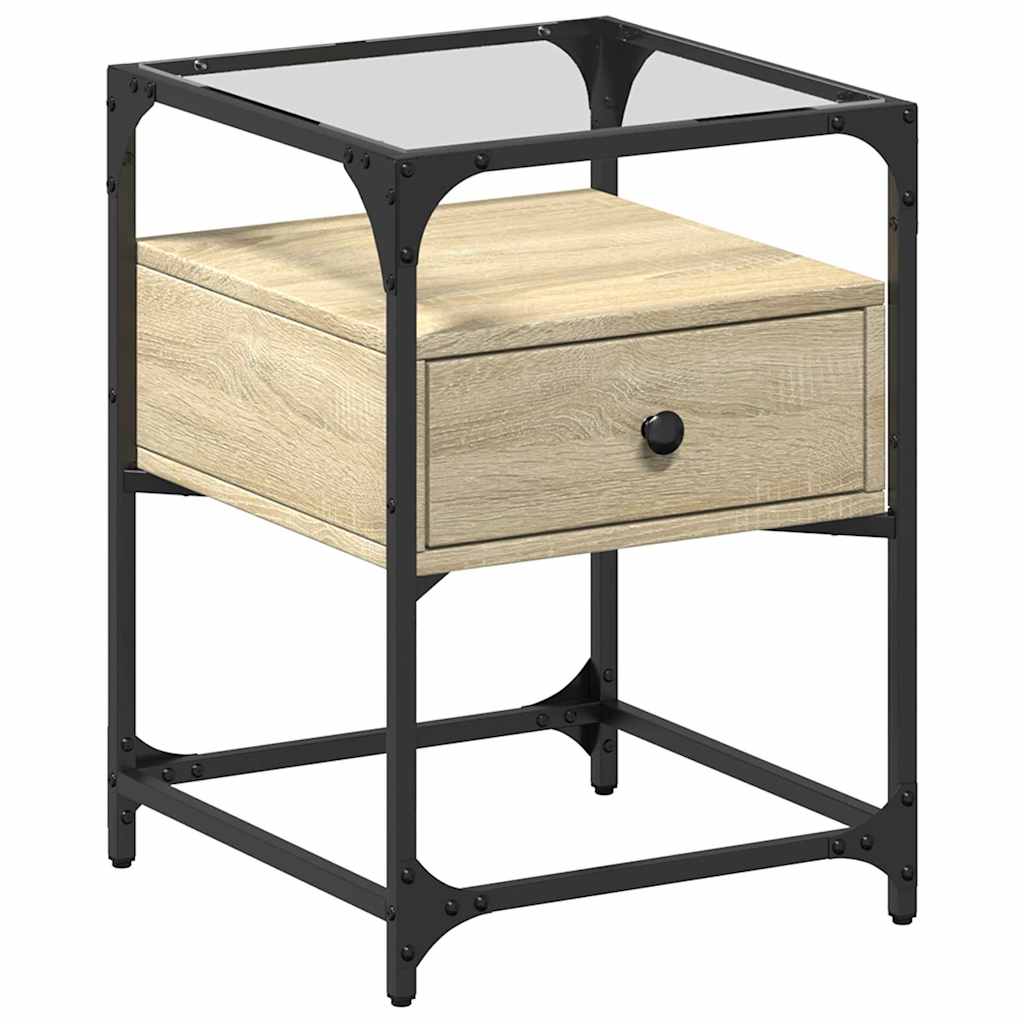 Sonoma Oak Bedside Cabinets Set, 2 pcs, 40x40x55 cm, Engineered Wood