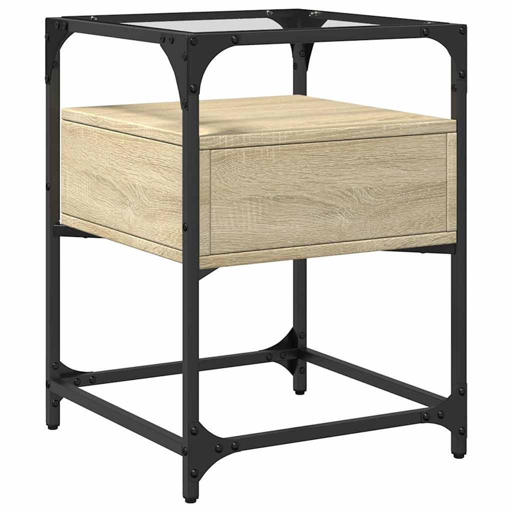 Sonoma Oak Bedside Cabinets Set, 2 pcs, 40x40x55 cm, Engineered Wood