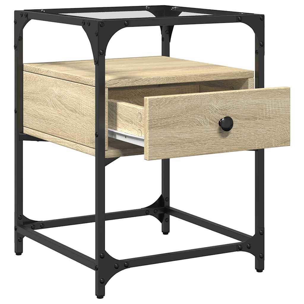 Sonoma Oak Bedside Cabinets Set, 2 pcs, 40x40x55 cm, Engineered Wood