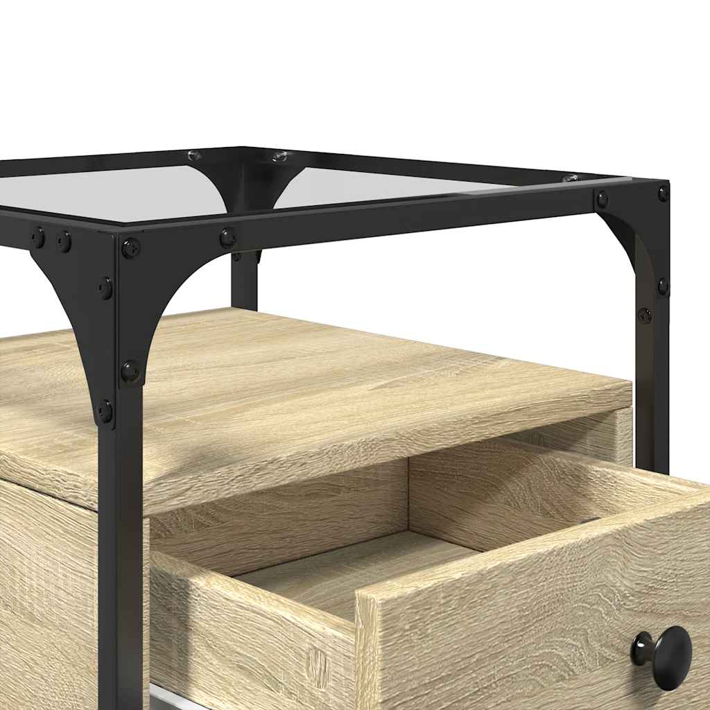 Sonoma Oak Bedside Cabinets Set, 2 pcs, 40x40x55 cm, Engineered Wood