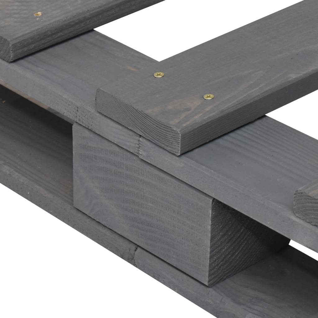 Bed Frame without Mattress Grey 140x200 cm Solid Wood Pine