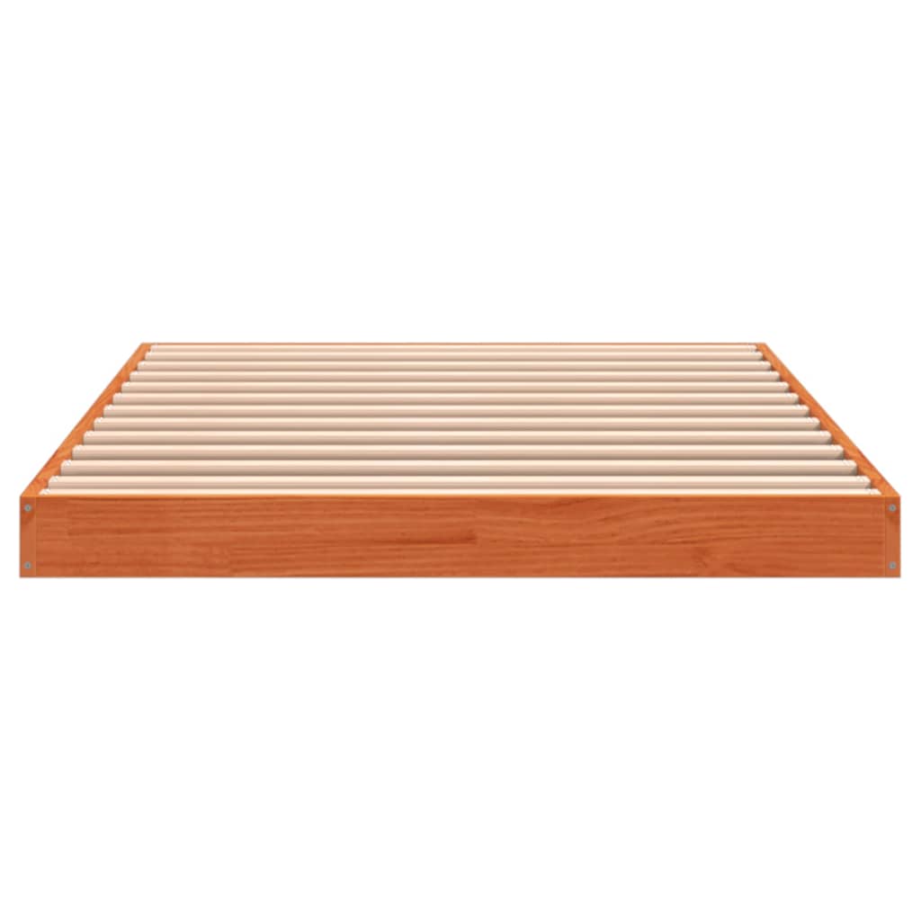 Wax Brown Solid Pine Bed Frame, 75x190 cm, Small Single Size