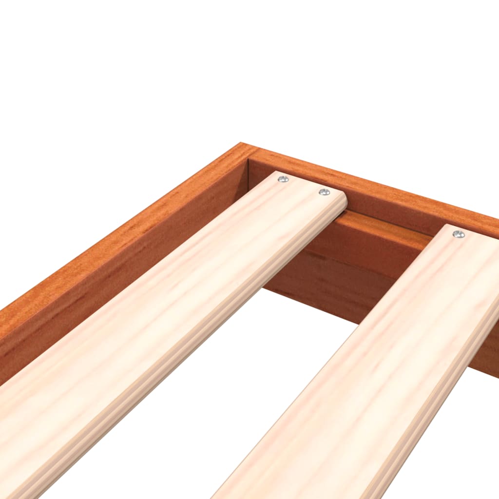 Wax Brown Solid Pine Bed Frame, 75x190 cm, Small Single Size