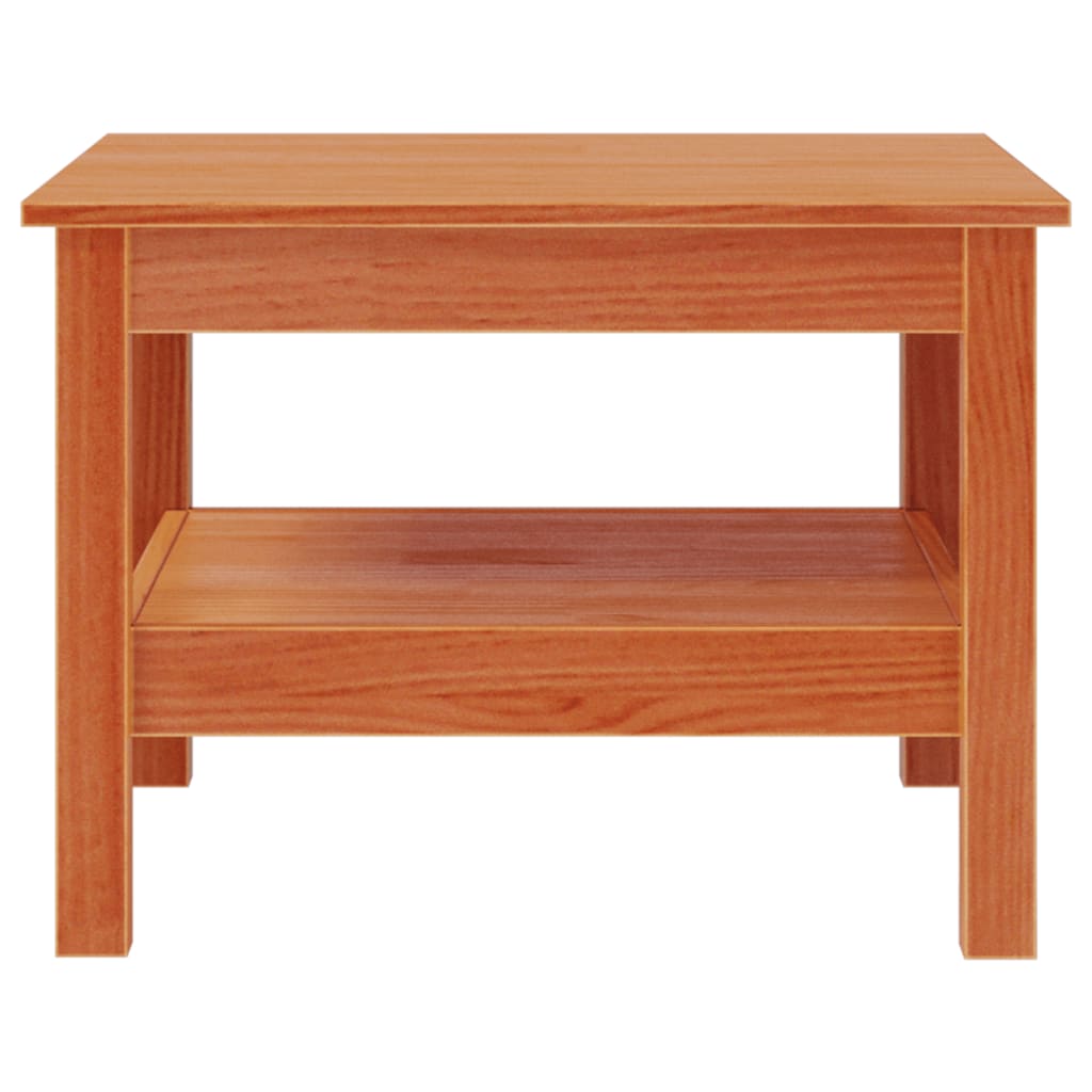 Coffee Table Wax Brown 55x55x40 cm Solid Wood Pine