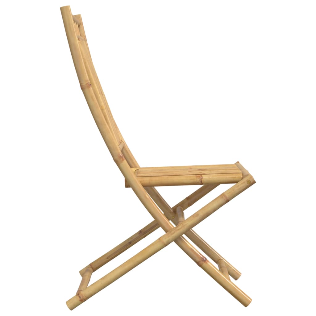 Bamboo Folding Garden Chairs Set of 2 - 46x66x99 cm