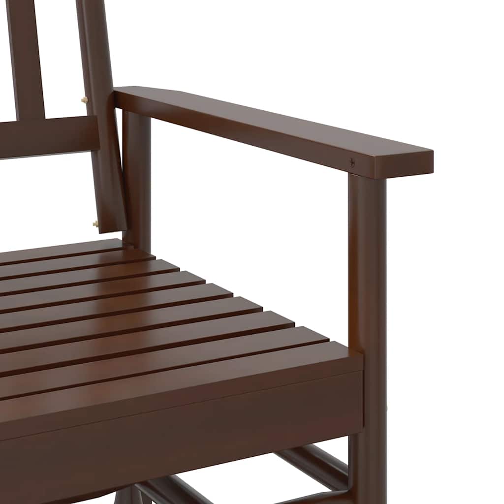 Solid Wood Poplar Glider Bench, Brown 118x70x104.5 cm