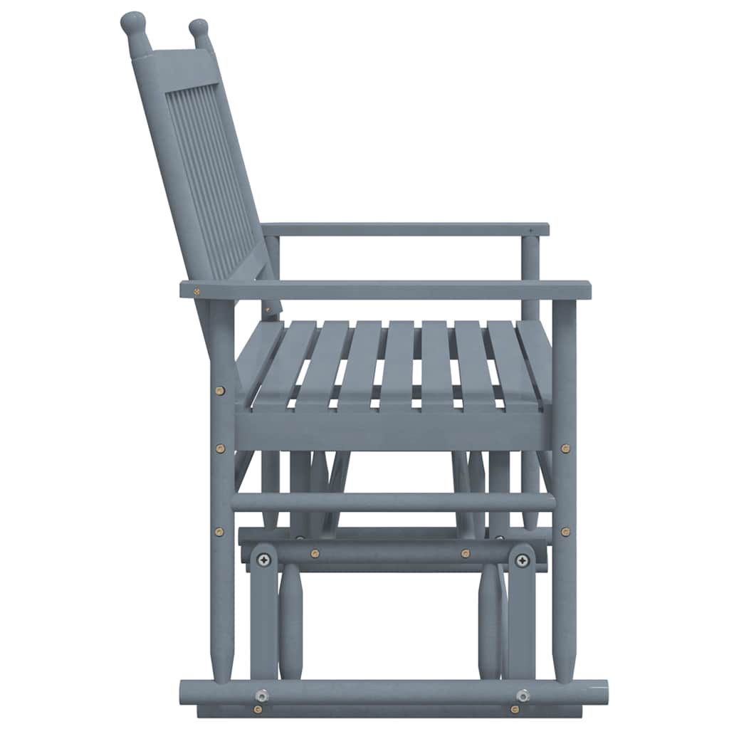 Solid Wood Poplar Glider Bench, Grey 118x70x104.5cm