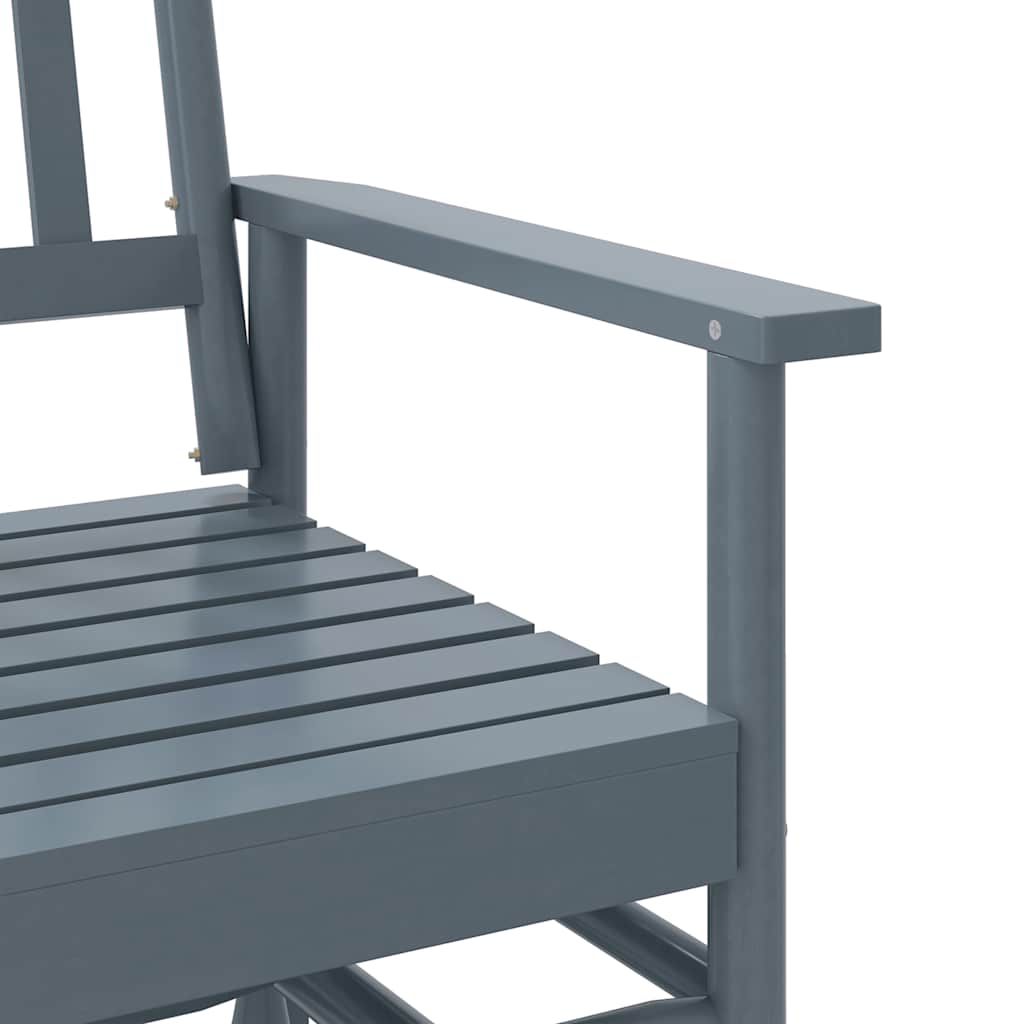 Solid Wood Poplar Glider Bench, Grey 118x70x104.5cm
