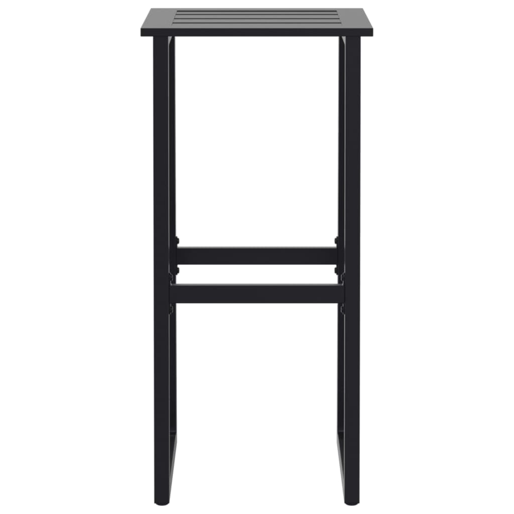 Sleek Black Bar Stools Set of 2 - Steel, 38x38x80 cm