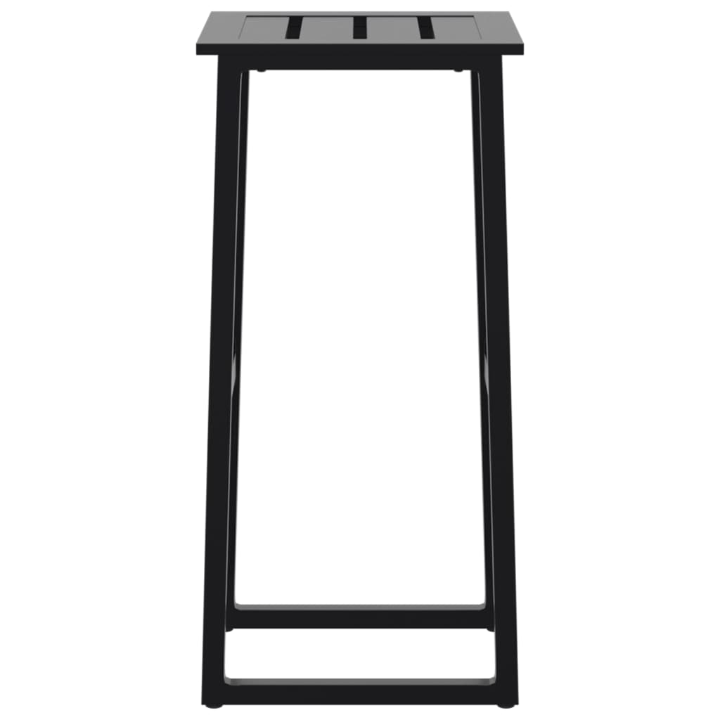 Sleek Black Bar Stools Set of 2 - Steel, 38x38x80 cm