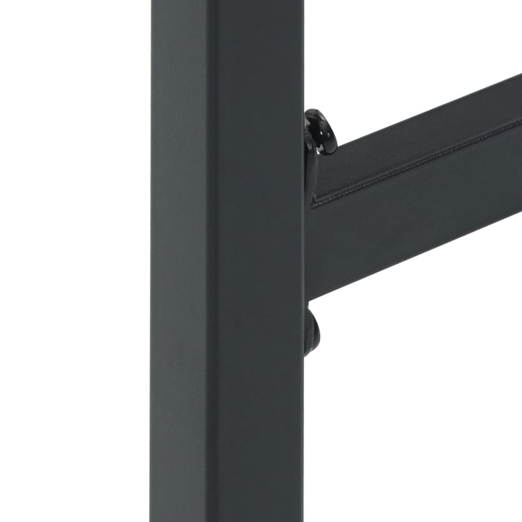 Sleek Black Bar Stools Set of 2 - Steel, 38x38x80 cm