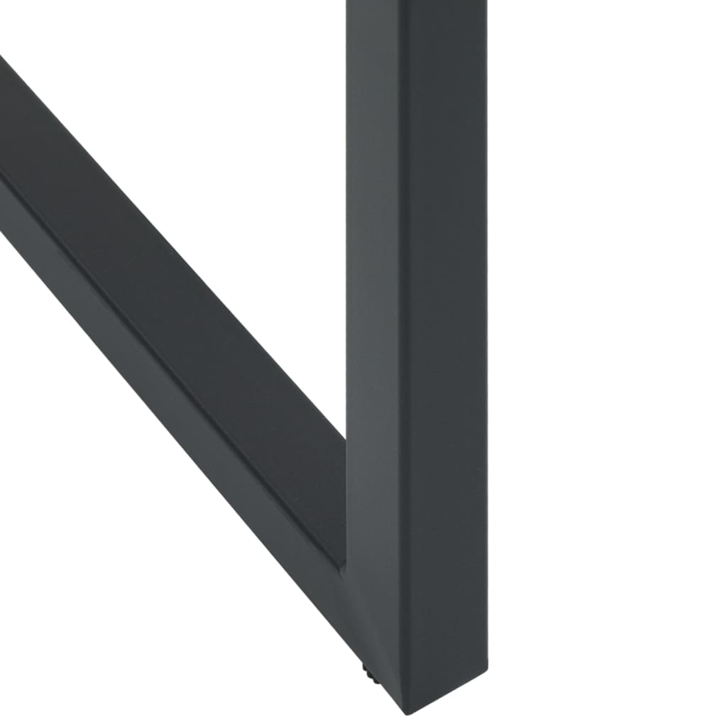 Sleek Black Bar Stools Set of 2 - Steel, 38x38x80 cm