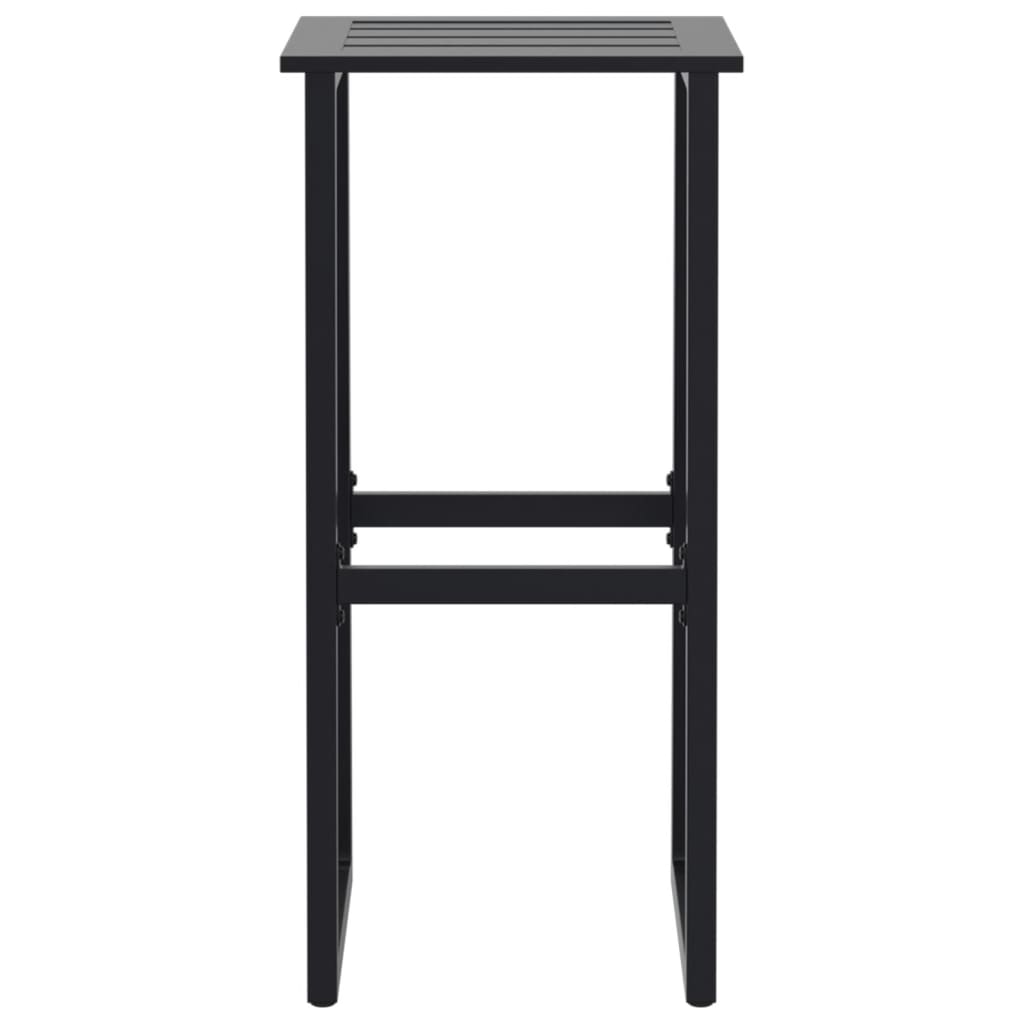 Black Bar Stools Set of 4 - Steel, 38x38x80 cm, Powder-coated