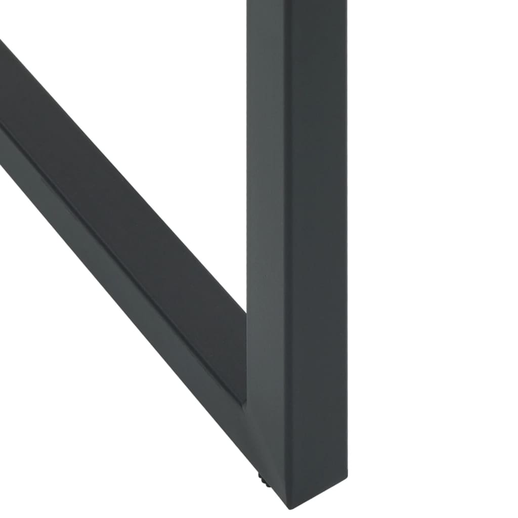 Black Bar Stools Set of 4 - Steel, 38x38x80 cm, Powder-coated