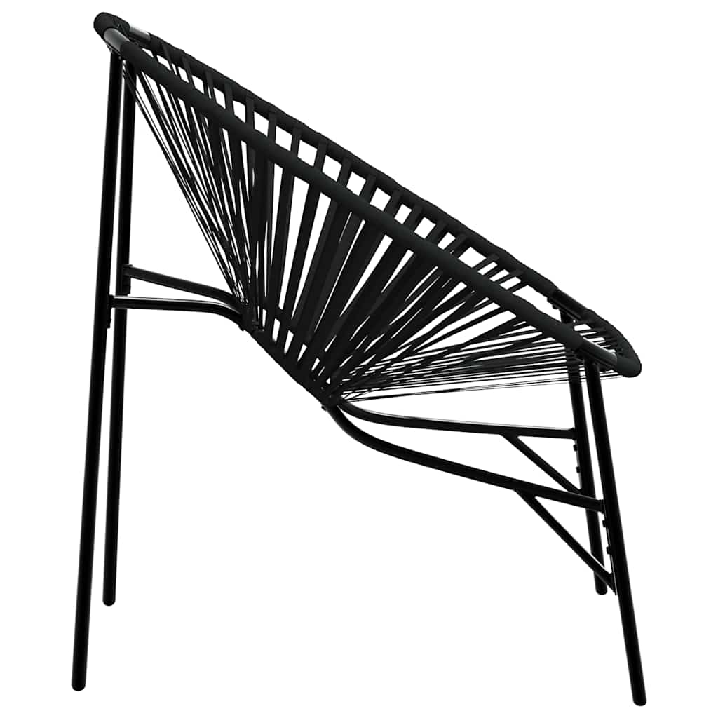 Black Poly Rattan Garden Egg Chair - Stylish Outdoor Seating