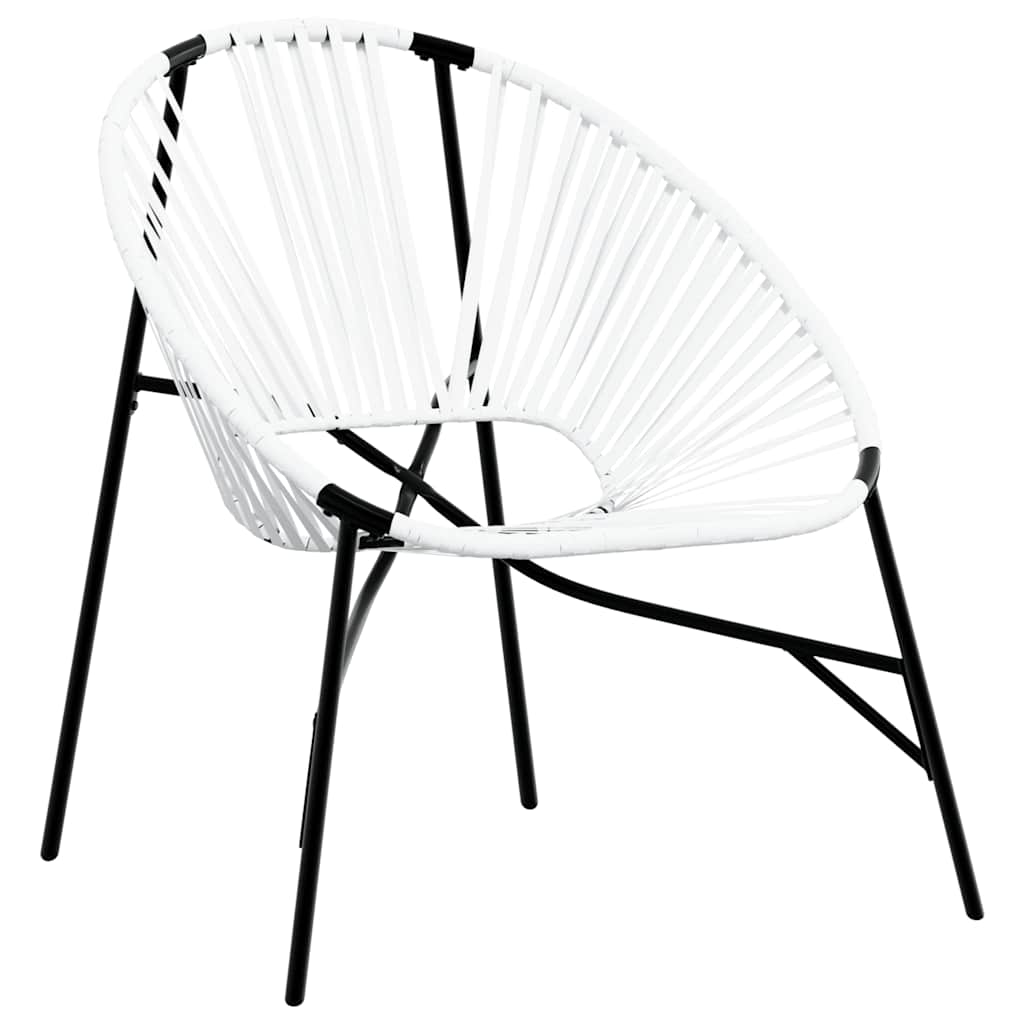 Stylish Black & White Poly Rattan Garden Egg Chair