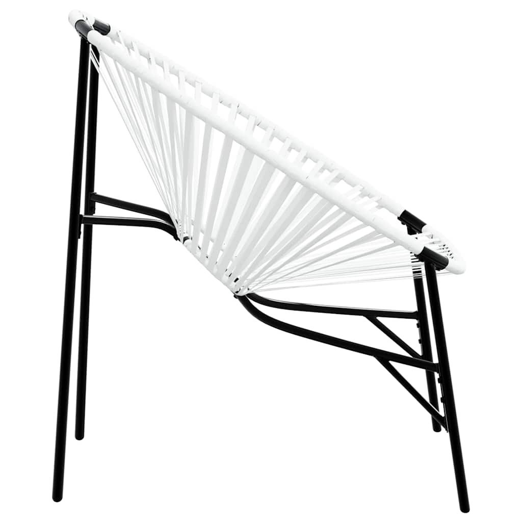 Stylish Black & White Poly Rattan Garden Egg Chair