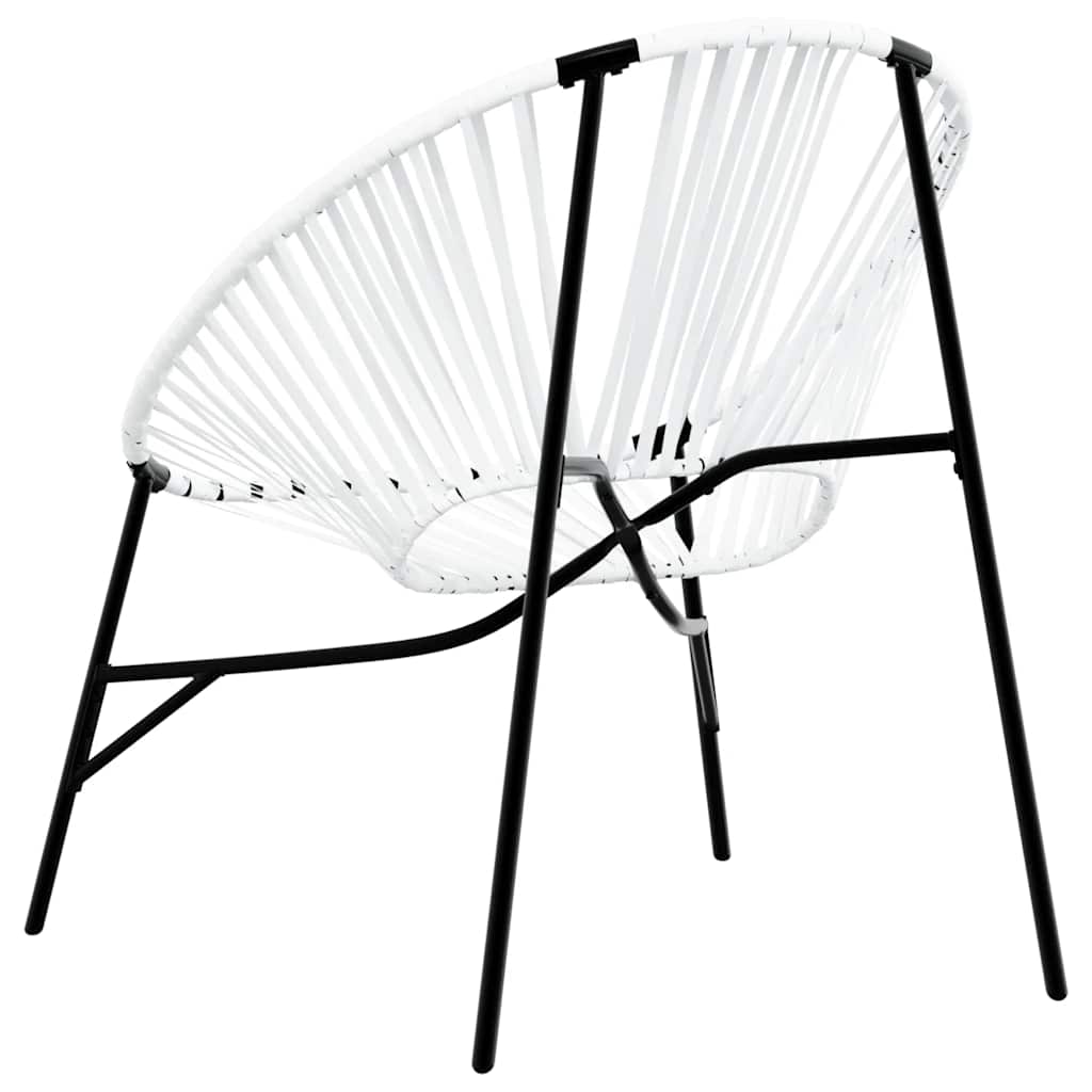 Stylish Black & White Poly Rattan Garden Egg Chair