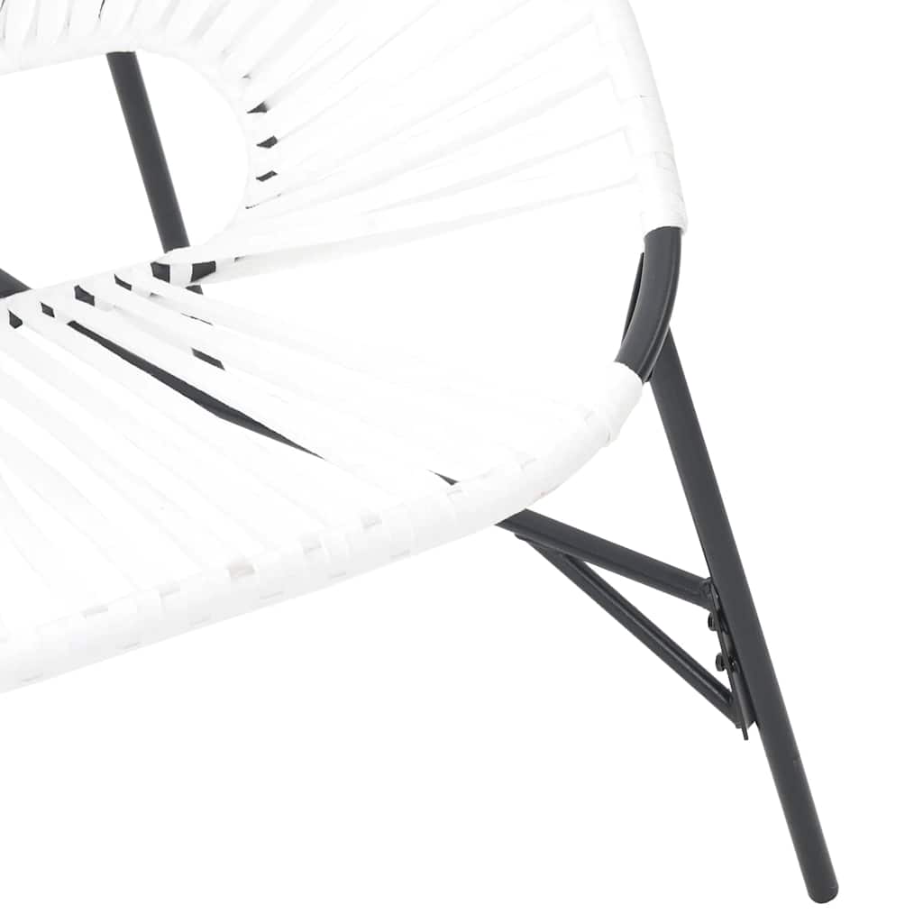 Stylish Black & White Poly Rattan Garden Egg Chair