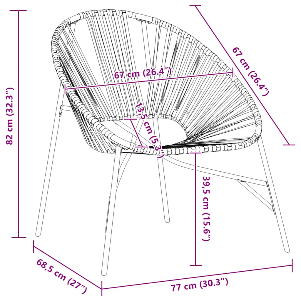 Stylish Black & Yellow Poly Rattan Garden Egg Chair