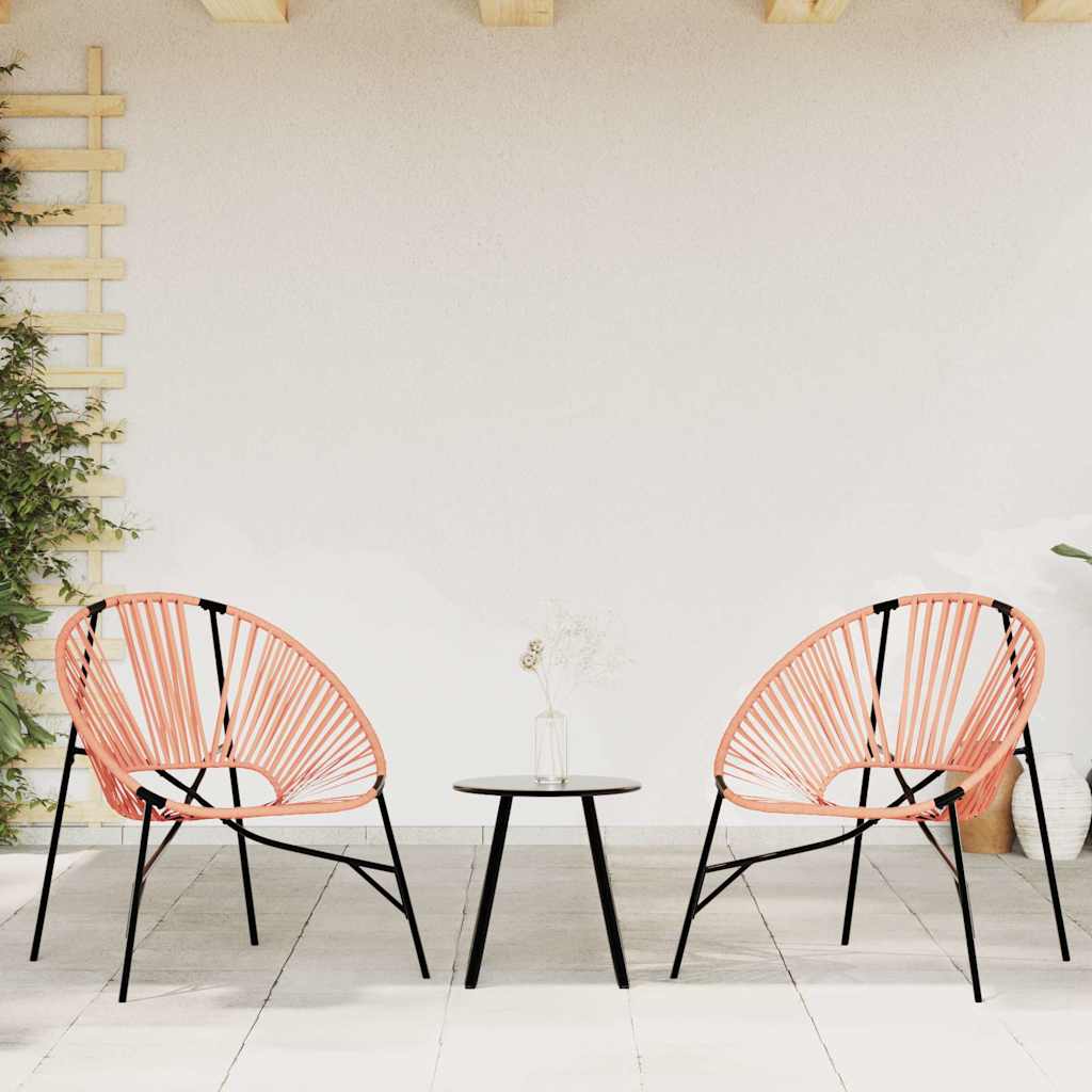 Stylish Black & Orange Poly Rattan Garden Egg Chair