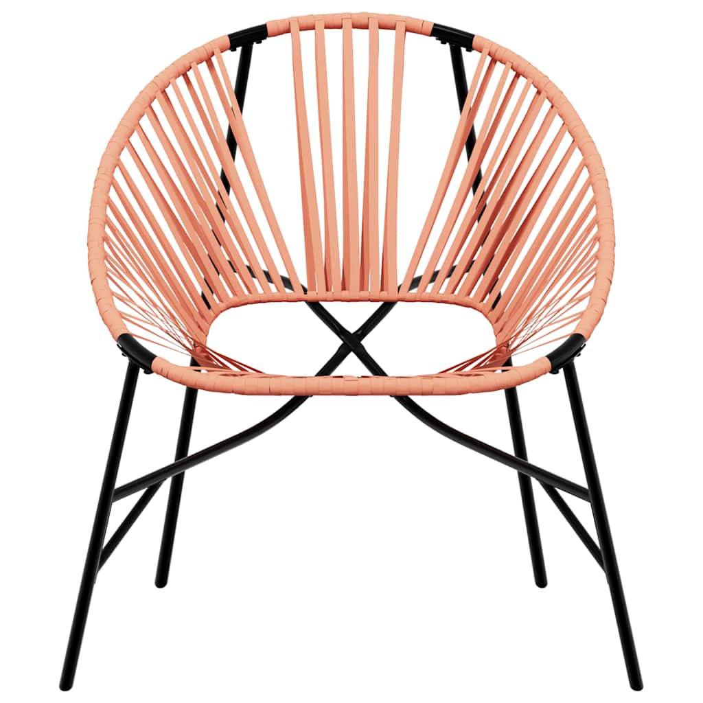 Stylish Black & Orange Poly Rattan Garden Egg Chair