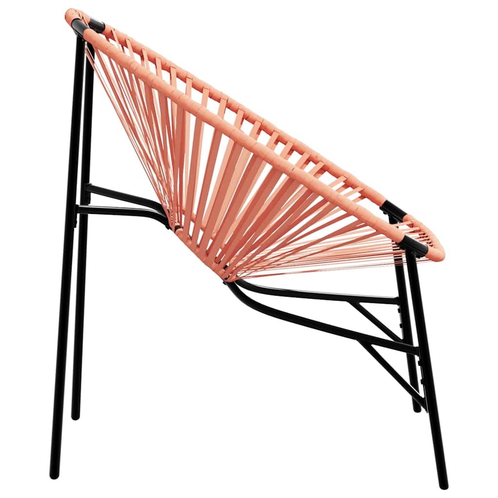 Stylish Black & Orange Poly Rattan Garden Egg Chair