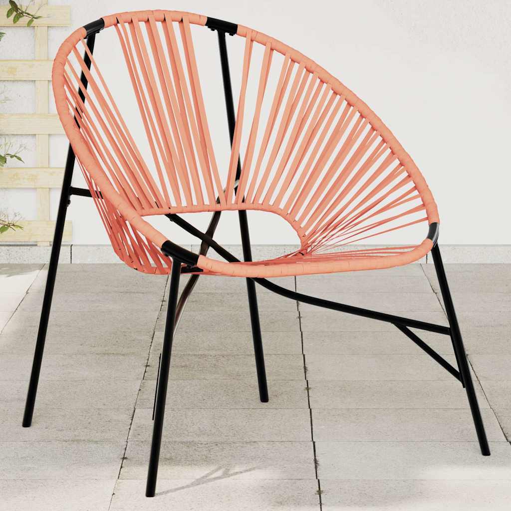 Stylish Black & Orange Poly Rattan Garden Egg Chair