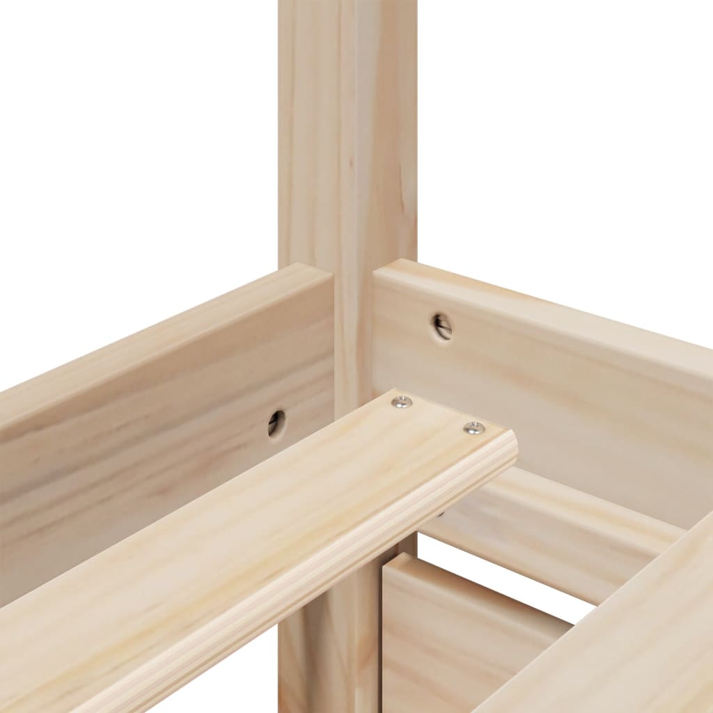 Solid Pine Wood Bed Frame 100x200 cm - No Mattress Included