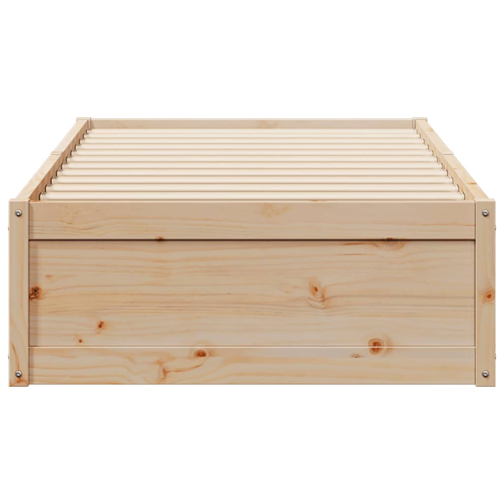 Solid Pine Wood Bed Frame 75x190 cm – Small Single, No Mattress