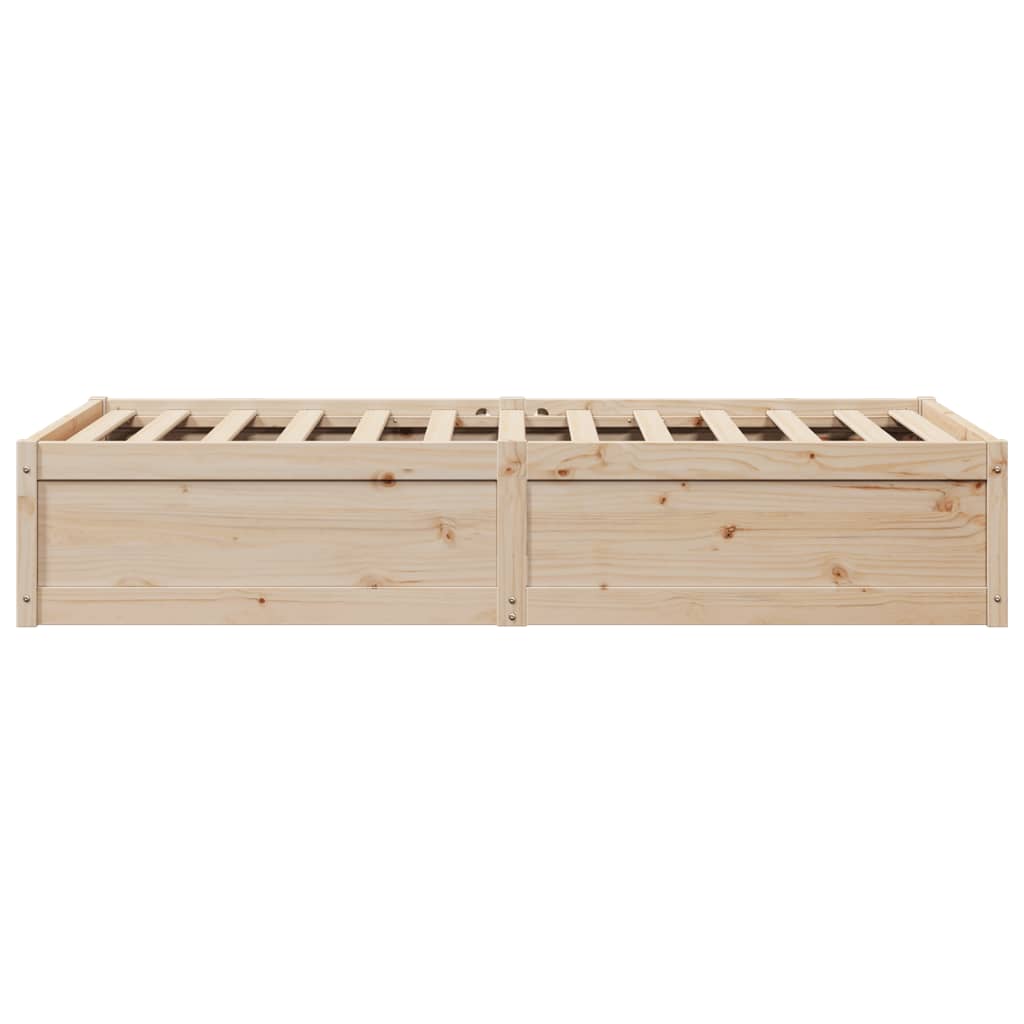 Solid Pine Wood Bed Frame 75x190 cm – Small Single, No Mattress