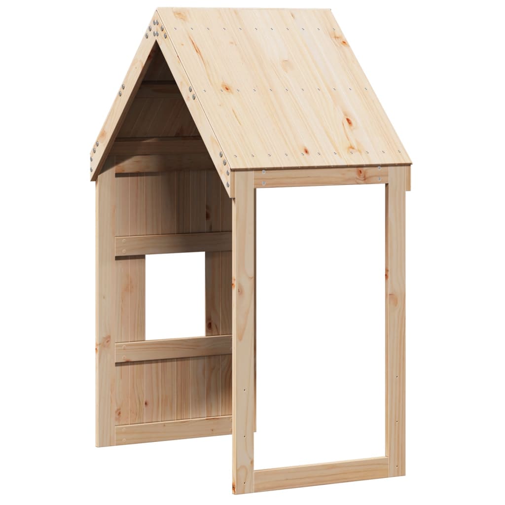 Solid Pine Kids' Bed with Roof - 60x89x134.5 cm