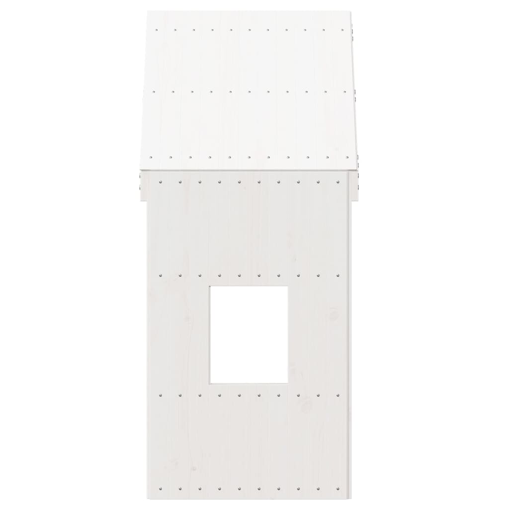 White Solid Pine Kids' Bed Roof - 60x99x139.5 cm Durable Design