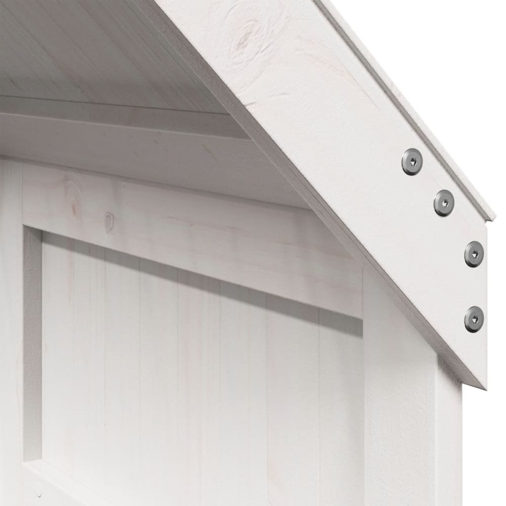 White Solid Pine Kids' Bed Roof - 60x99x139.5 cm Durable Design