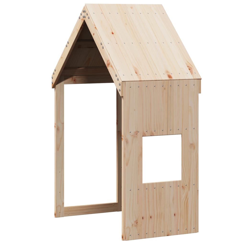 Rustic Solid Pine Kids' Bed Roof 55x84x132 cm - Cozy and Durable